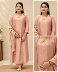 Elegant Functional Embroidered Suit Set with Designer Dupatta
