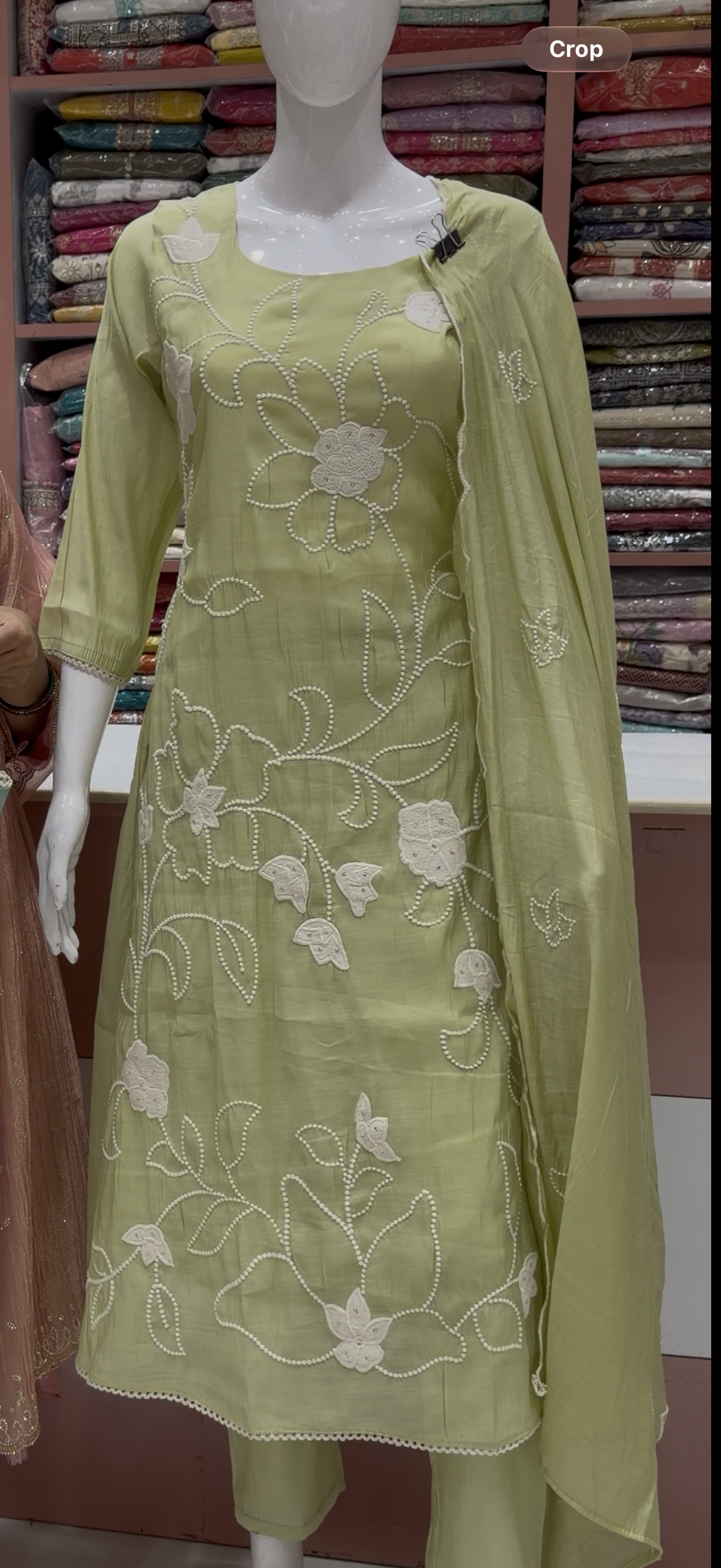 Mint Green Embroidery Suit